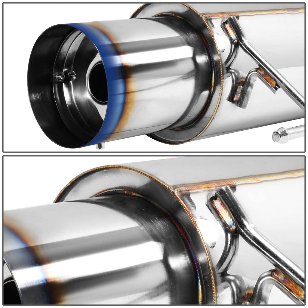 98-02 Honda Accord V6 Dual Burnt Tip Catback Exhaust Stainless Steel