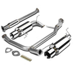 98-02 Honda Accord V6 Dual Rolled Tip Catback Exhaust Stainless Steel