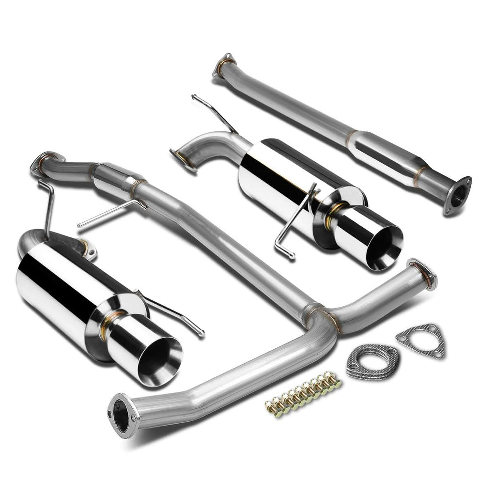 98-02 Honda Accord V6 Dual Rolled Tip Catback Exhaust Stainless Steel