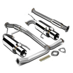 98-02 Honda Accord V6 Dual Rolled Tip Catback Exhaust Stainless Steel