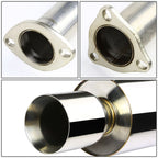 98-02 Honda Accord V6 Dual Rolled Tip Catback Exhaust Stainless Steel