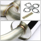 98-02 Honda Accord V6 Dual Rolled Tip Catback Exhaust Stainless Steel