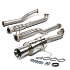 2001-2005 Honda Civic Catback Exhaust Single Rolled Tip Stainless Steel