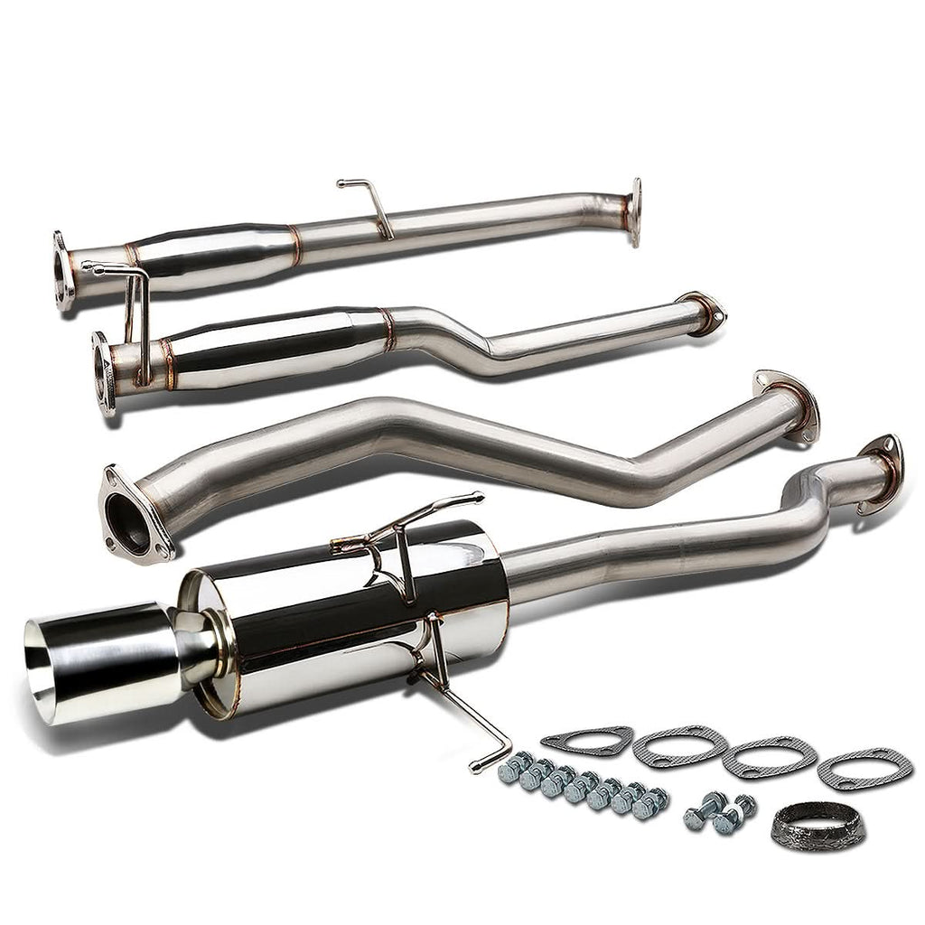 2001-2005 Honda Civic Catback Exhaust Single Rolled Tip Stainless Steel