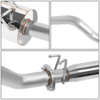 2001-2005 Honda Civic Single Burnt Tip Catback Exhaust Stainless Steel