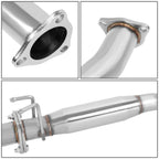 2001-2005 Honda Civic Single Burnt Tip Catback Exhaust Stainless Steel