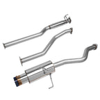 2001-2005 Honda Civic Single Burnt Tip Catback Exhaust Stainless Steel