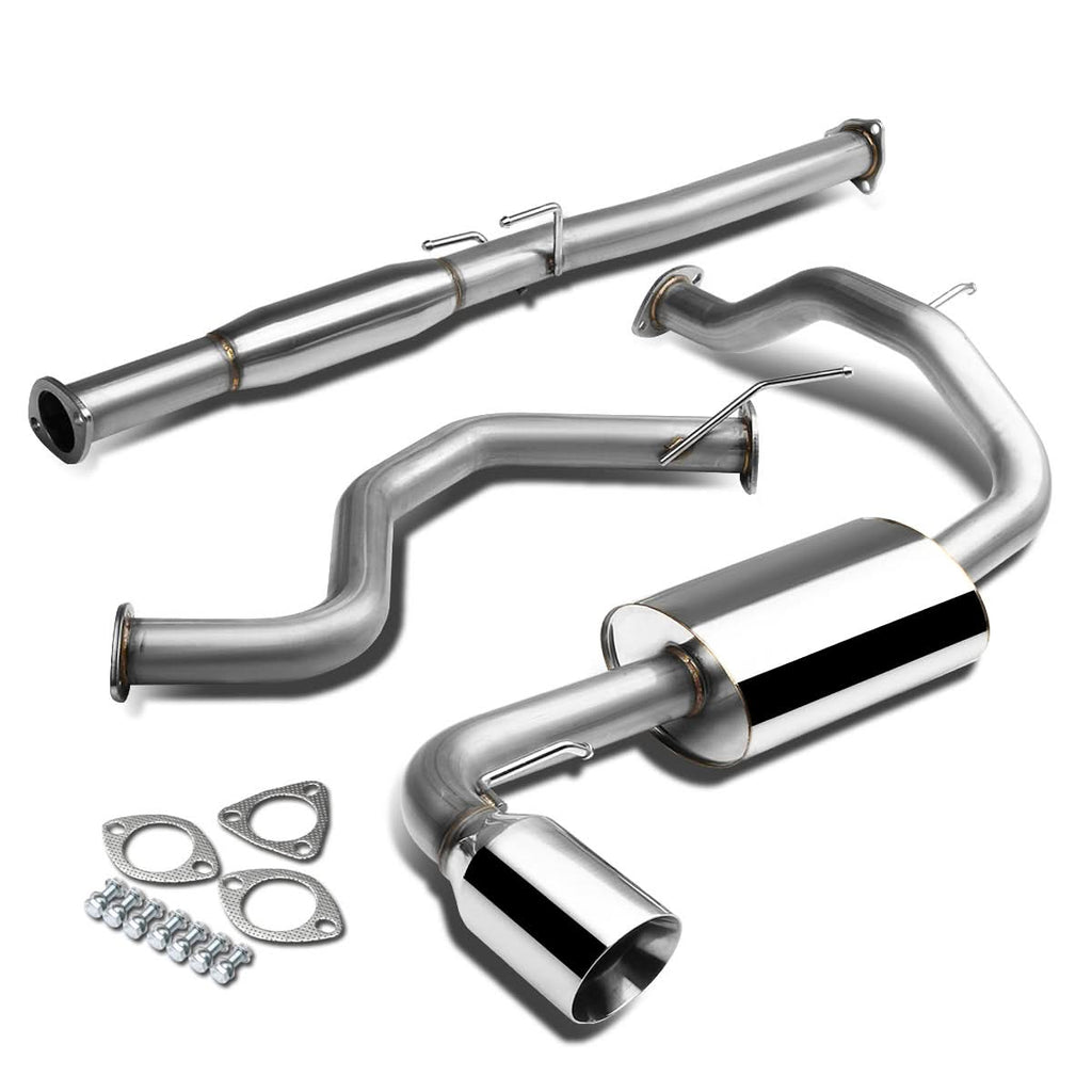 1988-1991 Honda Civic Single Rolled Tip Catback Exhaust Stainless Steel