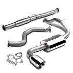 1988-1991 Honda Civic Single Rolled Tip Catback Exhaust Stainless Steel
