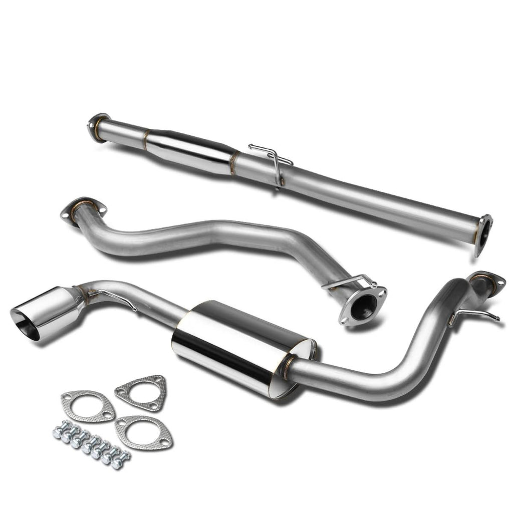 1988-1991 Honda Civic Single Rolled Tip Catback Exhaust Stainless Steel