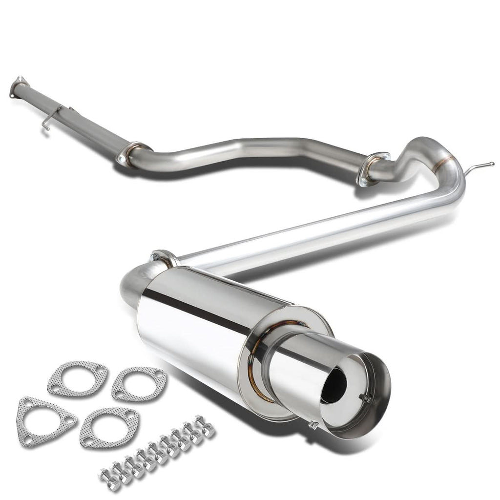 88-91 Honda Civic 4-Door Catback Exhaust Single Tip Stainless Steel