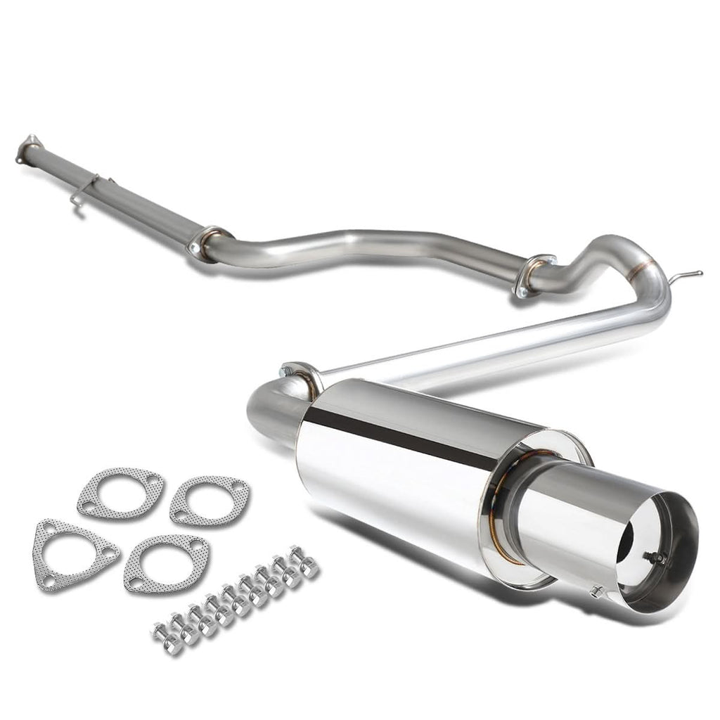 88-91 Honda Civic 4-Door Catback Exhaust Single Tip Stainless Steel