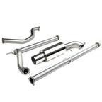 88-91 Honda Civic 4-Door Catback Exhaust Single Tip Stainless Steel