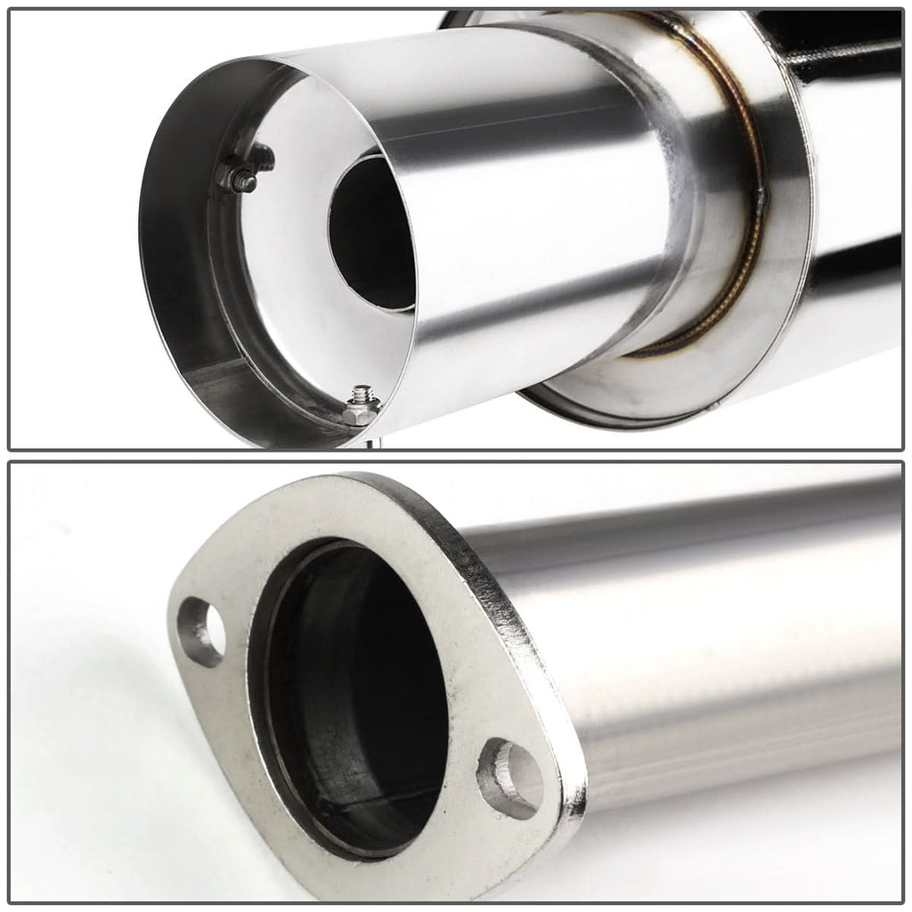 88-91 Honda Civic 4-Door Catback Exhaust Single Tip Stainless Steel