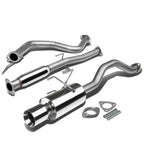 92-00 Honda Civic Catback Exhaust Single Rolled Tip Stainless Steel