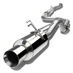 92-00 Honda Civic Catback Exhaust Single Rolled Tip Stainless Steel