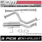 92-95 Honda Civic 3-Door Single Tip Catback Exhaust - Stainless Steel