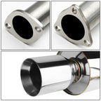 92-95 Honda Civic 3-Door Catback Exhaust Single Rolled Tip Stainless Steel