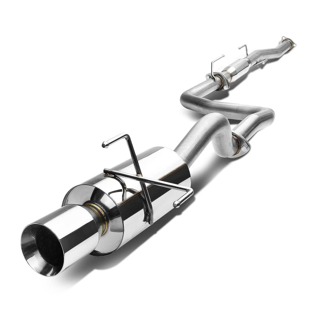 96-00 Honda Civic 3-Door Catback Exhaust Single Rolled Tip Stainless Steel