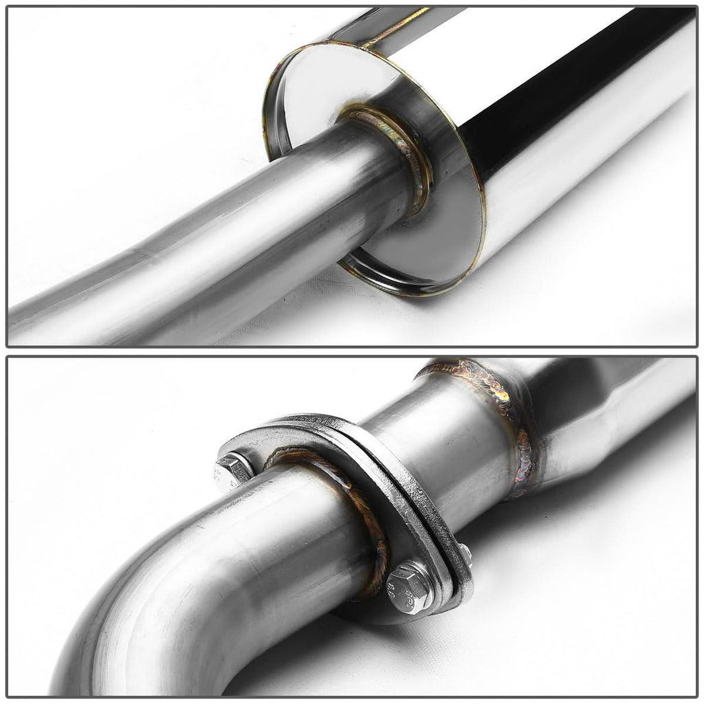 88-91 Honda CRX Catback Exhaust Single Rolled Tip Stainless Steel