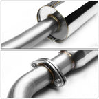 88-91 Honda CRX Catback Exhaust Single Rolled Tip Stainless Steel