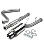 92-96 Honda Prelude Catback Exhaust Single Rolled Tip Stainless Steel