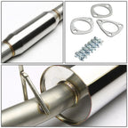 92-96 Honda Prelude Catback Exhaust Single Rolled Tip Stainless Steel