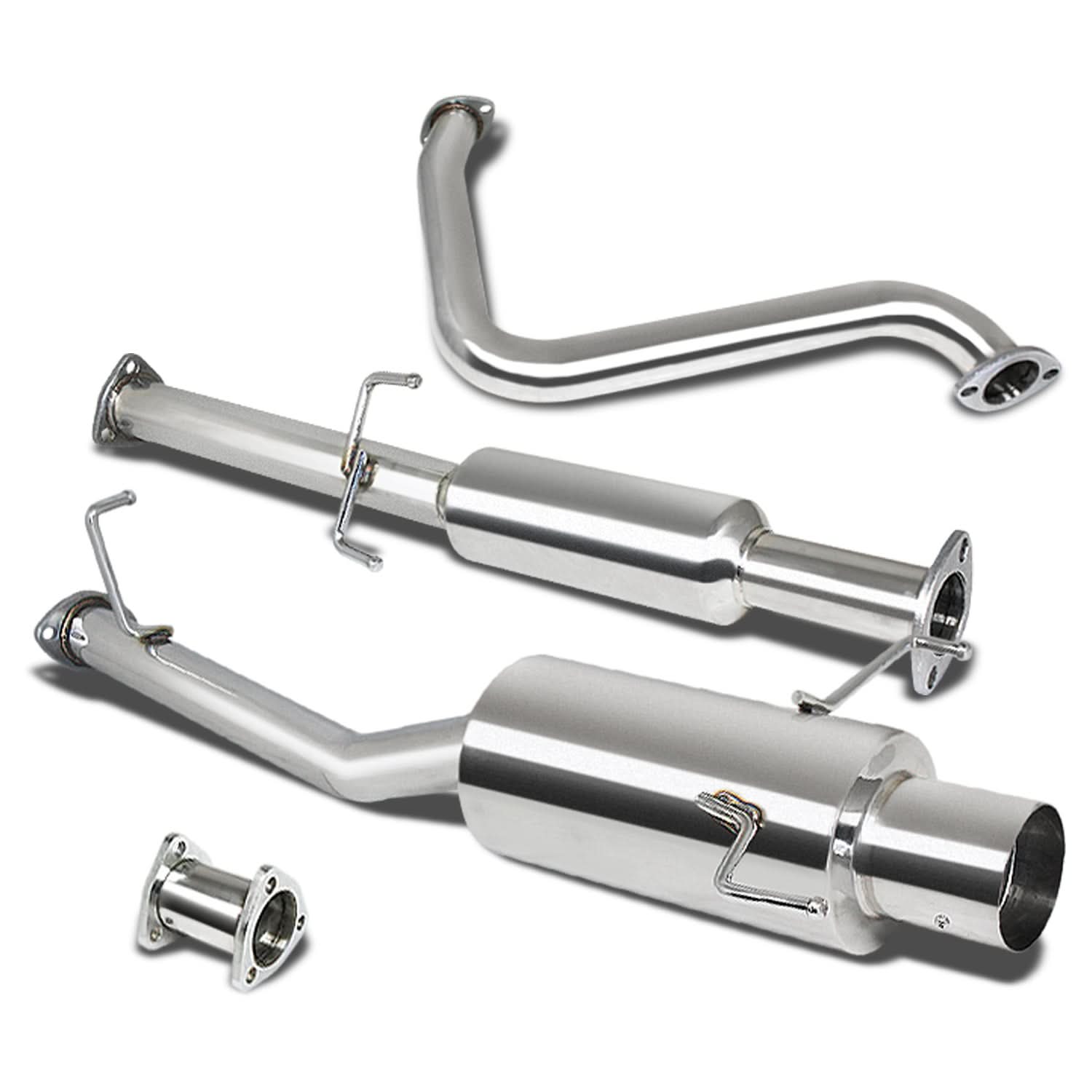 97-01 Honda Prelude Single Tip Catback Exhaust - Stainless Steel