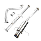 97-01 Honda Prelude Single Burnt Tip Catback Exhaust Stainless Steel