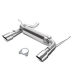 2007-2017 Jeep Wrangler Dual Single Tip Catback Exhaust Stainless Steel
