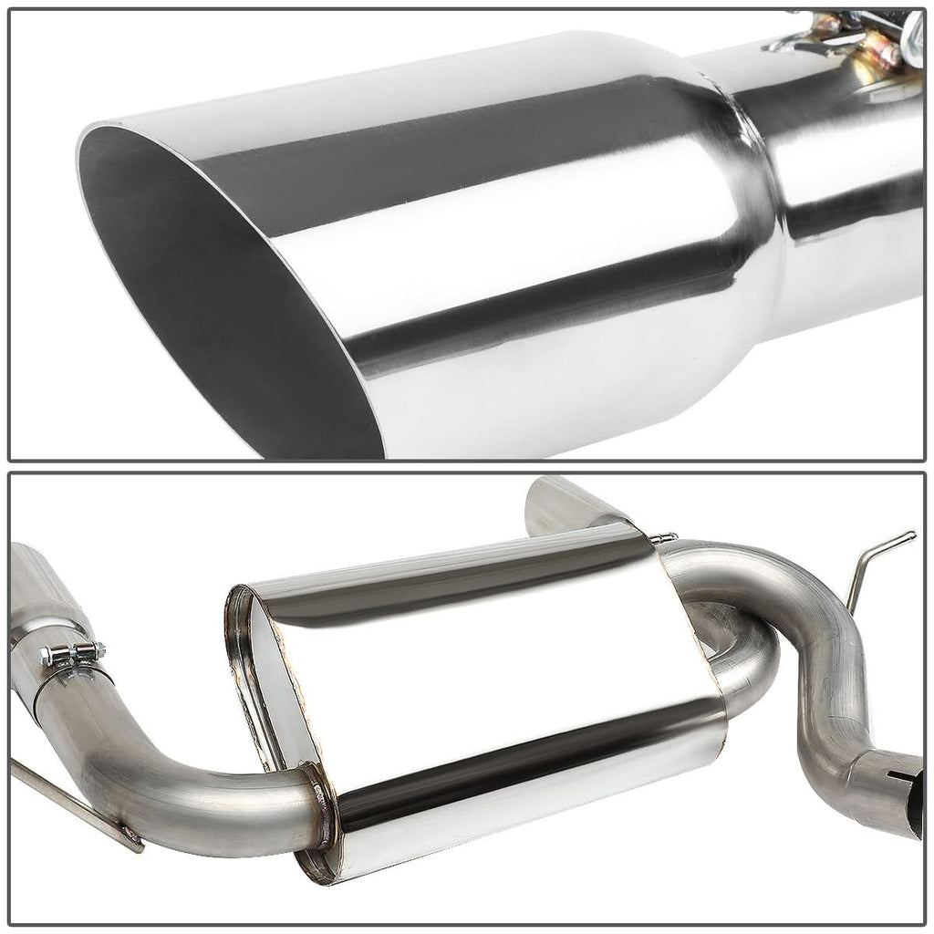 2007-2017 Jeep Wrangler Dual Single Tip Catback Exhaust Stainless Steel