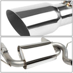 2007-2017 Jeep Wrangler Dual Single Tip Catback Exhaust Stainless Steel