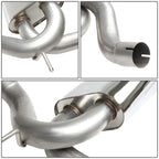2007-2017 Jeep Wrangler Dual Single Tip Catback Exhaust Stainless Steel