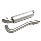 2000-2006 Jeep Wrangler Single Catback Exhaust System Stainless Steel