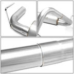 2007-2011 Jeep Wrangler Single Tip Catback Exhaust System Stainless Steel