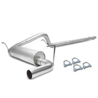 2007-2011 Jeep Wrangler 4DR Single Tip Catback Exhaust - Stainless Steel