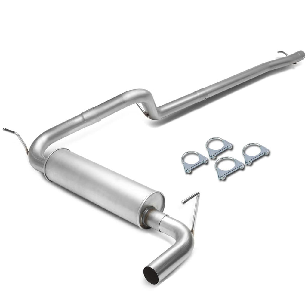 2007-2011 Jeep Wrangler 4DR Single Tip Catback Exhaust - Stainless Steel