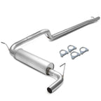 2007-2011 Jeep Wrangler 4DR Single Tip Catback Exhaust - Stainless Steel