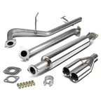 2006-2011 Kia Rio Dual Rolled Tip Catback Exhaust Stainless Steel