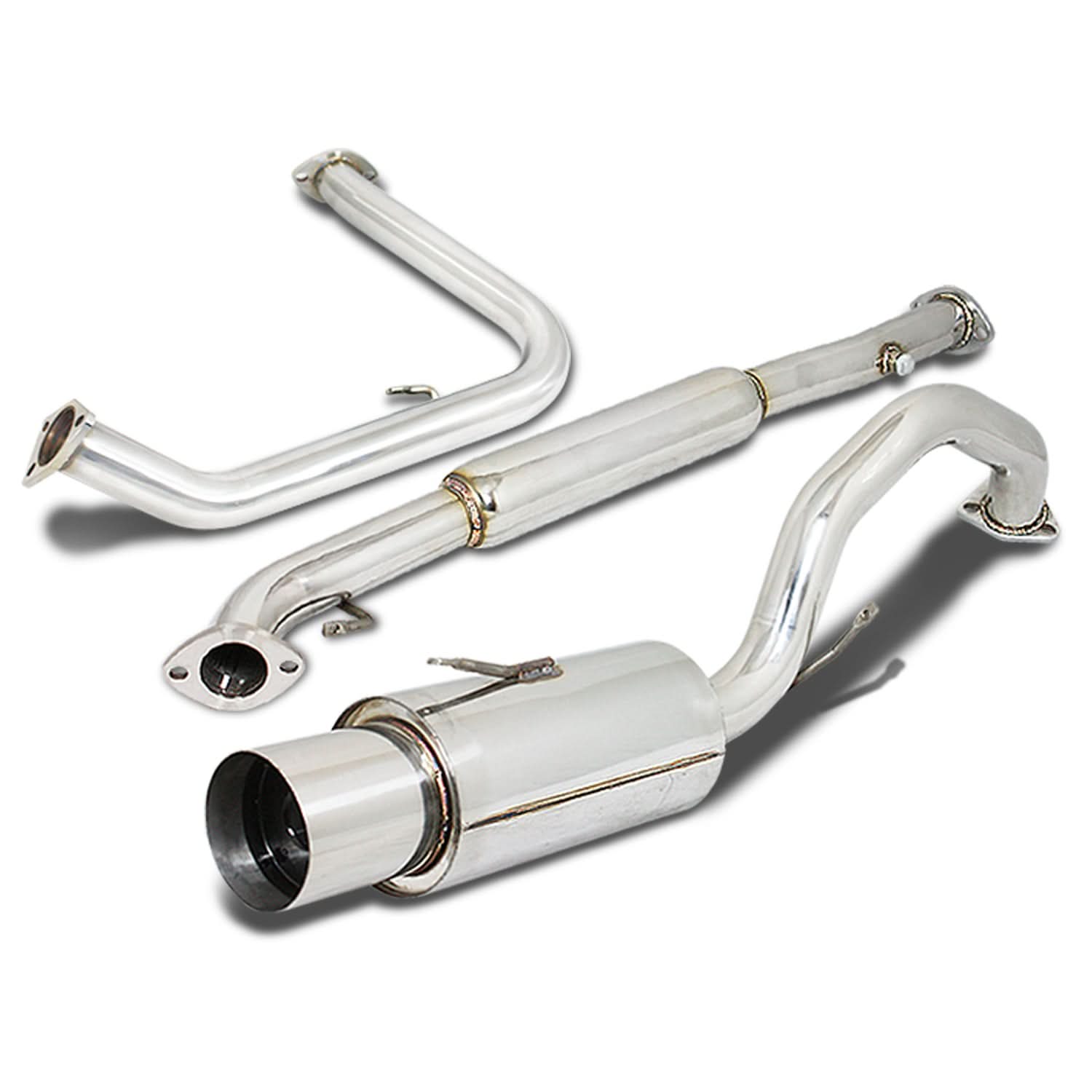 2000-2005 Mitsubishi Eclipse Single Tip Catback Exhaust - Stainless Steel