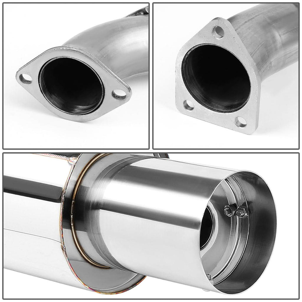 2000-2005 Mitsubishi Eclipse V6 Single Tip Catback Exhaust Stainless Steel