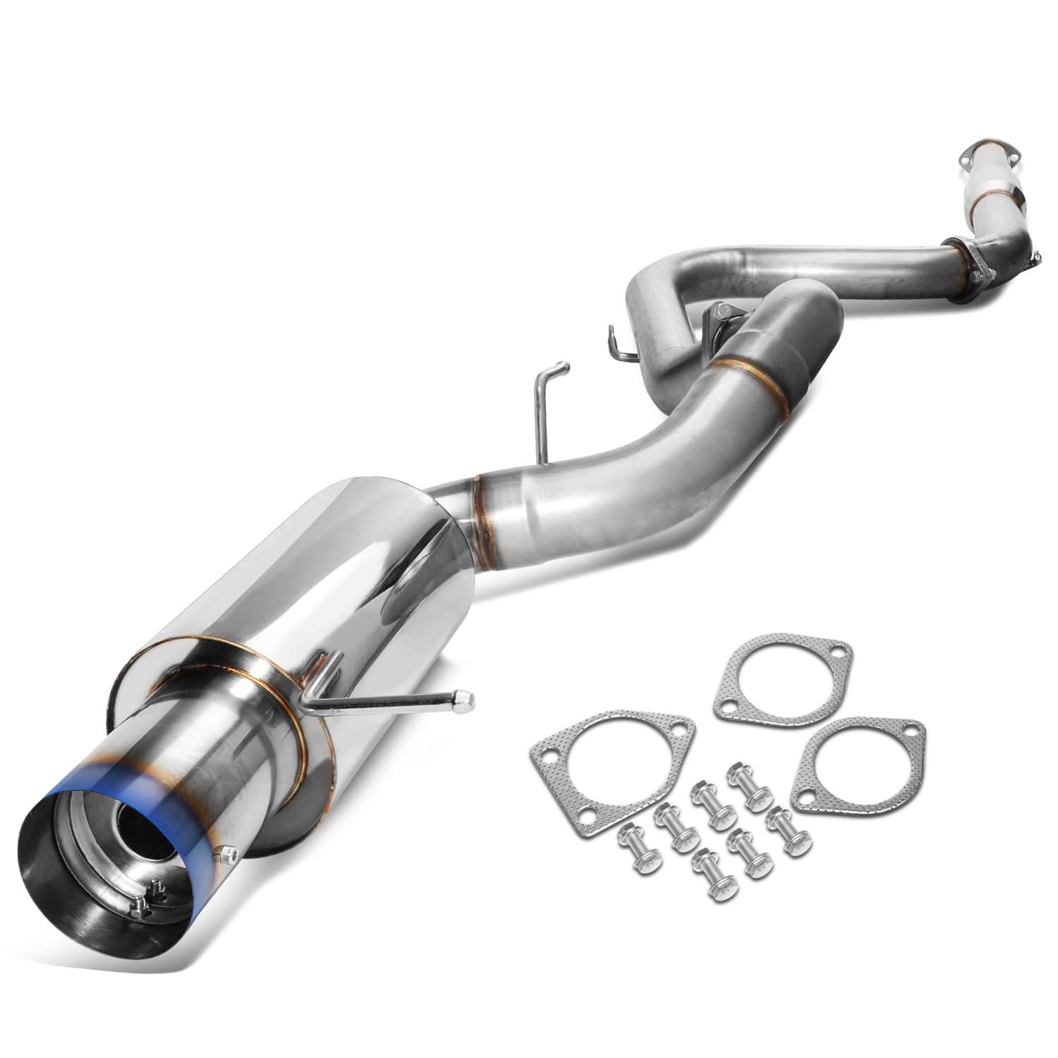 00-05 Mitsubishi Eclipse V6 Catback Exhaust Single Burnt Tip Stainless Steel