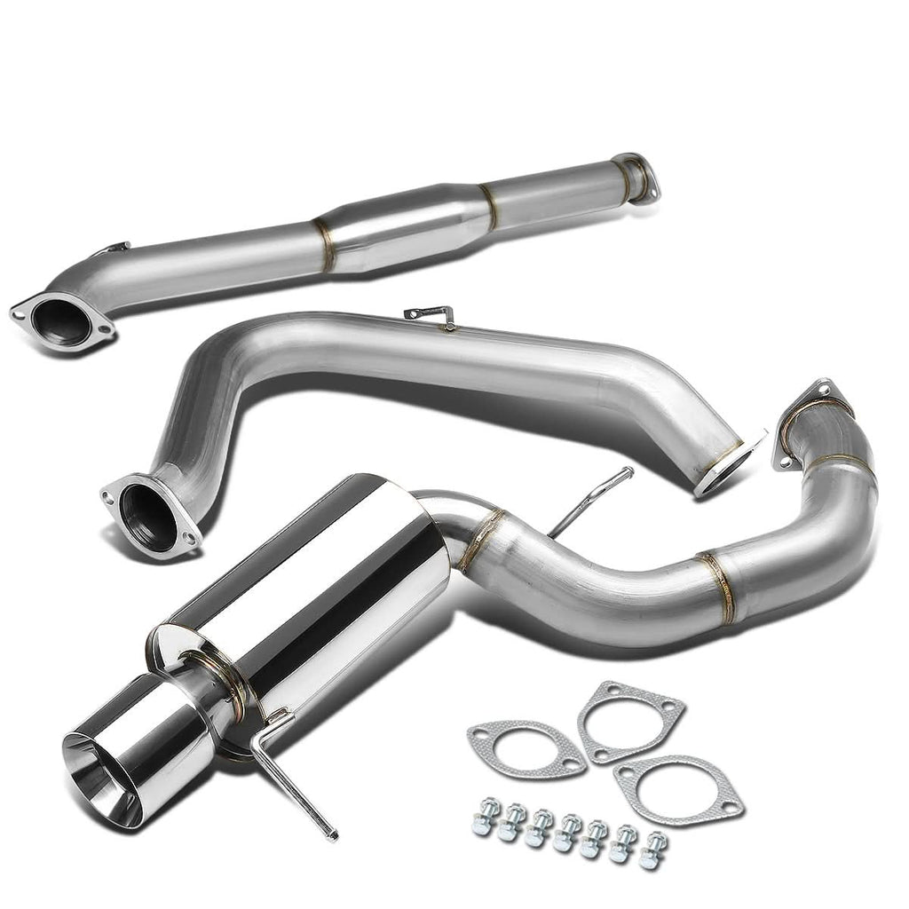 2000-2005 Mitsubishi Eclipse Single Rolled Tip Catback Exhaust Stainless Steel