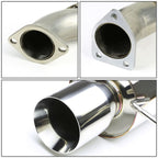 2000-2005 Mitsubishi Eclipse Single Rolled Tip Catback Exhaust Stainless Steel