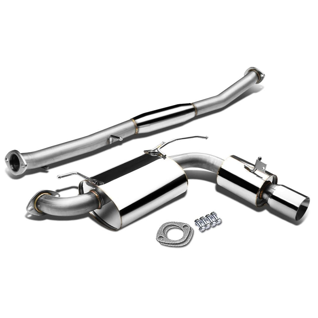 90-97 Mazda Miata Single Rolled Tip Catback Exhaust - Stainless Steel