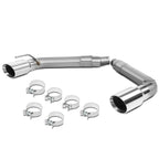 10-15 Chevrolet Camaro Dual Rolled Tip Axleback Exhaust Stainless Steel