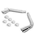 10-15 Chevrolet Camaro Dual Rolled Tip Axleback Exhaust Stainless Steel