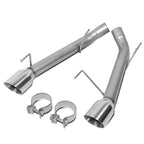 2005-2010 Ford Mustang Axleback Exhaust Dual Rolled Tip Stainless Steel