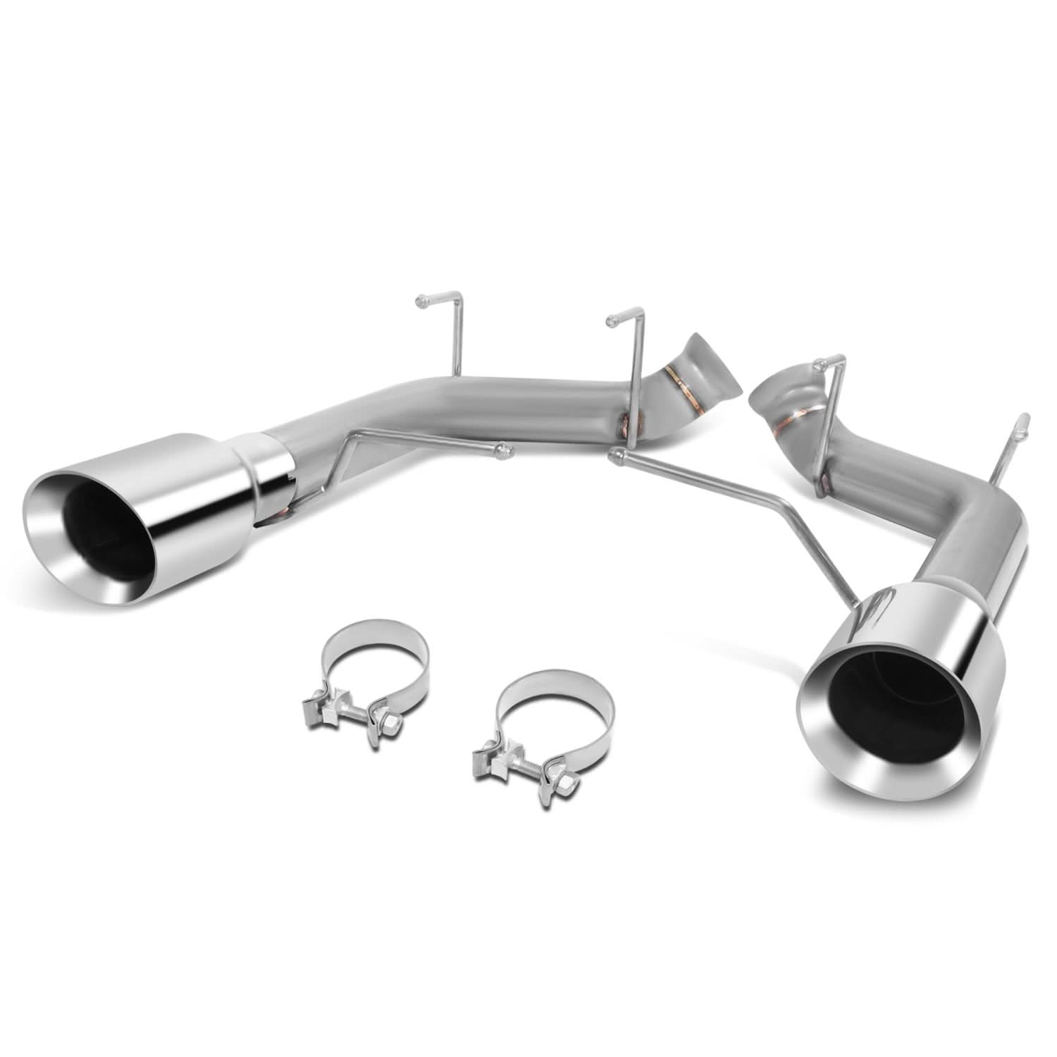 2011-2014 Ford Mustang 5.0L Axleback Exhaust Dual Rolled Tip Stainless Steel