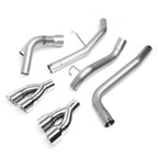 2009-2013 GMC Yukon Denali Quad Tip Axleback Exhaust Stainless Steel
